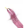 Açık Pembe Renk Simli Yan Postiş Hair Tinsel Shiny Hair (50 Cm)