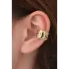 Altın Renk 14K Altın Kaplama TX Ear Cuff (Tek)