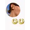 Altın Renk Çelik Ear Cuff (Çift)
