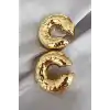 Altın Renk Çelik Ear Cuff (Çift)