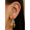 Altın Renk Çelik Halka Küpe (Çift)