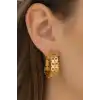 Altın Renk Çelik Halka Küpe (Çift)