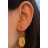 Altın Renk Çelik Halka Küpe (Çift)