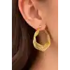 Altın Renk Çelik Halka Küpe (Çift)