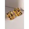Altın Renk Çelik Küpe (Çift)