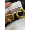 Altın Renk Çelik Küpe (Çift)