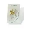 Altın Renk Çiçek Figürlü 14K Altın Kaplama TX Ear Cuff (Tek)