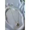 Altın Renk D Harf Balon Kolye