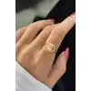 Altın Renk Güneş Figürlü Metal Ayarlanabilir Yüzük