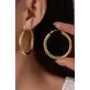 Altın Renk Halka Küpe (Çift)
