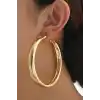 Altın Renk Halka Küpe (Çift)