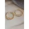 Altın Renk Halka Küpe (Çift)