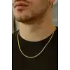 Altın Renk İtalyan Zincir Erkek Çelik Kolye (55cm)