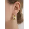 Altın Renk Kalp Figürlü Çelik Küpe (Çift)