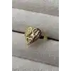 Altın Renk Kanat Figürlü Ayarlanabilir Yüzük