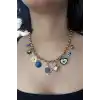 Altın Renk Karışık Figürlü Kolye