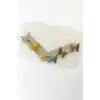 Altın Renk Kelebek Figürlü 6lı Küpe Set