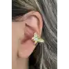 Altın Renk Kelebek Figürlü Taş Detaylı 14K Altın Kaplama TX Ear Cuff (Tek)
