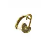 Altın Renk Kilit Figürlü Taş Detaylı Cerrahi Çelik Halka Tragus/Kıkırdak Küpe/Piercing (Tek)