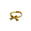 Altın Renk Kurdele Figürlü Ayarlanabilir Çelik Yüzük