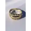 Altın Renk Metal Ayarlanabilir Yüzük