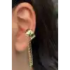Altın Renk Sallantılı Ear Cuff (Tek)