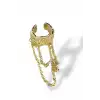 Altın Renk Sallantılı Ear Cuff (Tek)