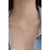 Altın Renk T Harf Çelik Kolye