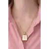 Altın Renk T Harf Çelik Kolye
