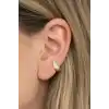 Altın Renk Taş Detaylı 14K Altın Kaplama TX Ear Cuff (Tek)