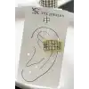 Altın Renk Taş Detaylı YSX Ear Cuff (Tek)