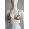 Altın Renk Taşlı Bikini Üstü /Bralet /Vücut Aksesuarı