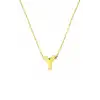 Altın Renk Y Harf Çelik Kolye