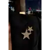 Altın Renk Yıldız Figürlü Taşlı Broş