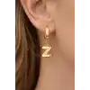 Altın Renk Z Harf Çelik Küpe (Çift)