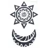 Ay Ve Yıldız Figürlü 12 Saat Sonra Kararan Geçici Mini Dövme Tattoo