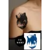 Ayı Figürlü 12 Saat Sonra Kararan Geçici Mini Dövme Tattoo