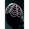 Beyaz Renk İnci Detaylı Gelin/Kına/Nişan/Bride Tasarım Taç