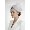 Beyaz Renk Nikah Şapkası/Vualet Şapka