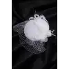 Beyaz Renk Nikah Şapkası/Vualet Şapka
