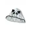Beyaz Renk Panda Figürlü Saç Havlusu/ Bonesi Lastikli