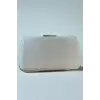 Beyaz Renk Simli Abiye Portföy Çanta
