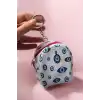 Beyaz Ve Mavi Renk Nazar Boncuğu Figürlü Anahtarlık Cüzdan