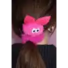 Fuşya Renk Tavşan Figürlü Peluş Simit Toka