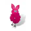Fuşya Renk Tavşan Figürlü Peluş Simit Toka