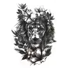 Geçici  Aslan Ve Çiçek Figürlü Dövme Tattoo
