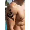 Geçici Ayyıldız Kurt ve Türk Yazılı Dövme Tattoo