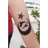 Geçici Ayyıldız Kurt ve Türk Yazılı Dövme Tattoo