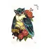 Geçici Baykuş Dövme Tattoo