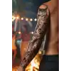 Geçici Baykuş Ve Kuru Kafa Figürlü Dövme Tattoo